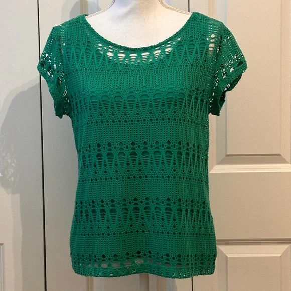 Chicos women green knit top~ Size1 - Picture 1 of 11